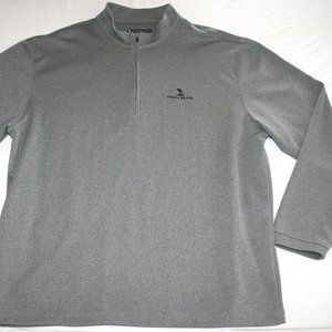 Pebble Beach Sweatshirt 1/2 Zip Mock Neck Men XL NEW Gray